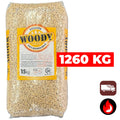 1260 kg | Woody Premium (lichte) houtpellets | ENplus A1 & DIN+ | Inclusief bezorging