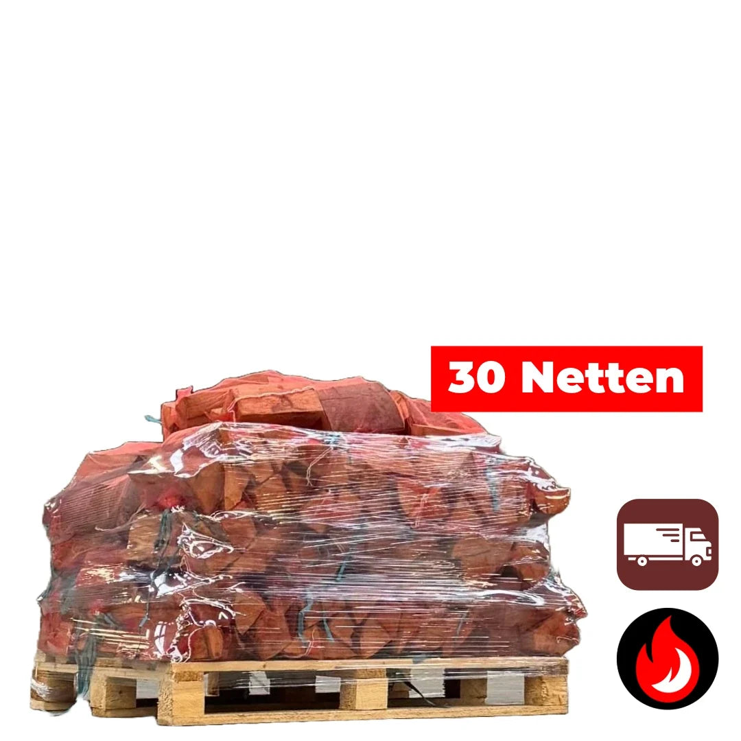 30 Zakken Berken Brandhout 22L | Droog Ovengedroogd Haardhout