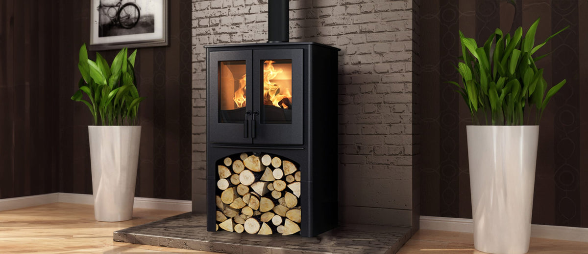 Nordic Fire LODGE CV met verhoogd houtvak