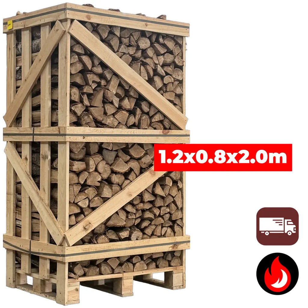 Grote Pallet Eiken/Berken Brandhout Mix