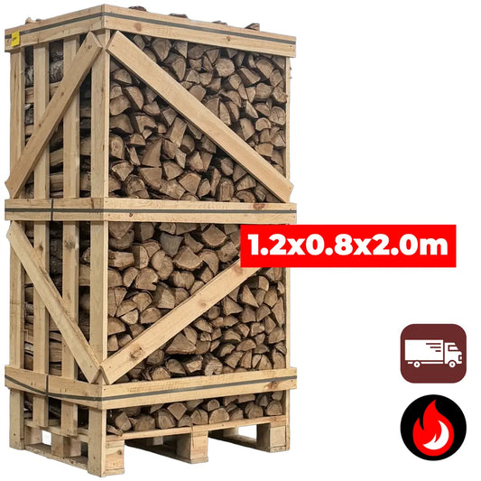 Grote Pallet Eiken/Berken Brandhout Mix