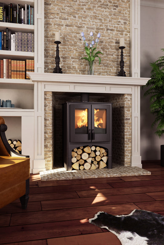 Nordic Fire LODGE CV met houtvak