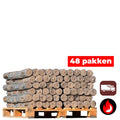 Nestro Briketten Hardhout | 48 Pakken | Cilindrische Houtbriketten