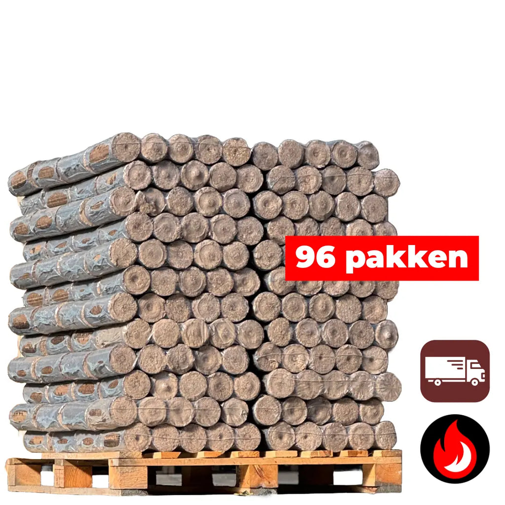 Nestro Briketten Hardhout | 96 Pakken | Seizoensvoorraad