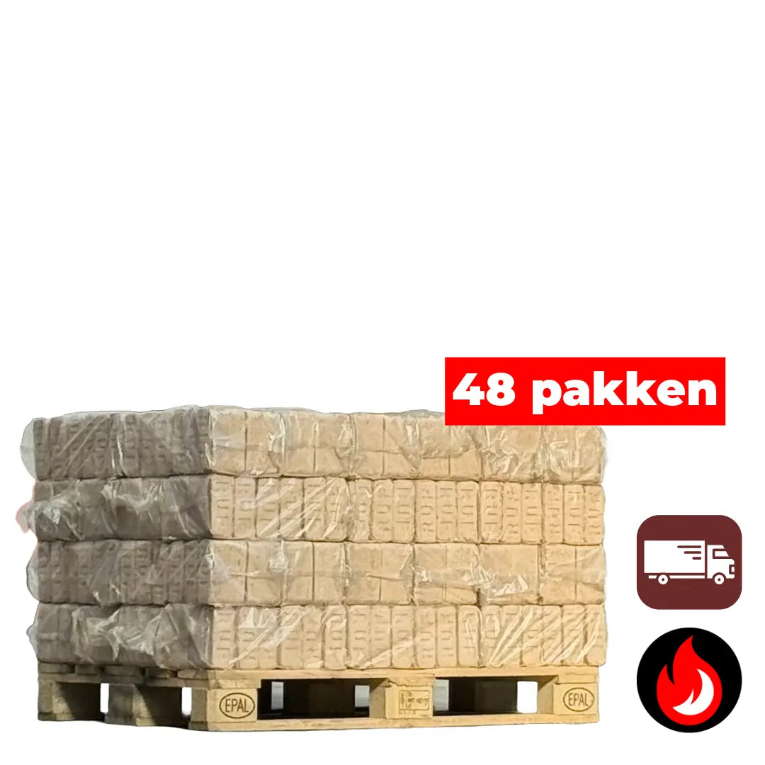 RUF Briketten Beuk | 96 Pakken | Seizoensvoorraad Houtbriketten