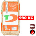 990 kg | Ten Damme (lichte) houtpellets | ENplus A1 | Inclusief bezorging
