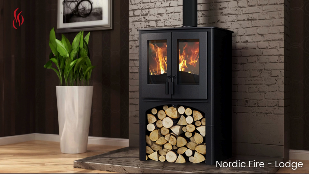 Nordic Fire LODGE CV met verhoogd houtvak